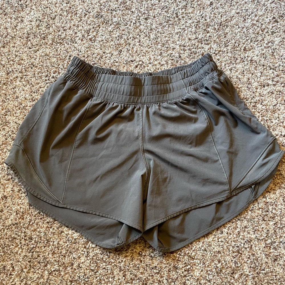 Lululemon hotty hot shorts in grey sage